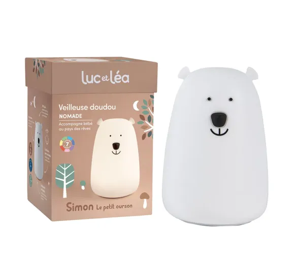 Nachtlicht Kuscheltier Simon der kleine Bär Luc und Léa - ein Nachtlicht