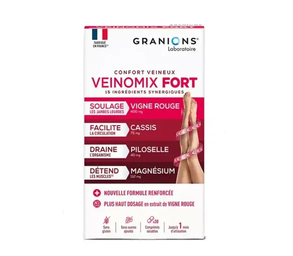 Veinomix forte Venenkomfort Granions - Packung mit 30 Tabletten
