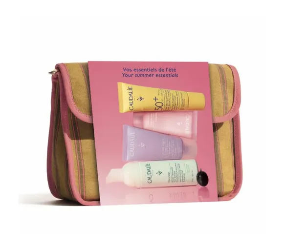 Reiseetui Sommer 2025 die Reise-Essentials von Caudalie - Etui + 4 Reiseprodukte