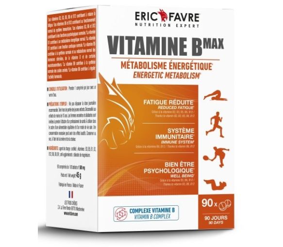 Vitamin Bmax Energiestoffwechsel Eric Favre - Packung mit 90 Kapseln