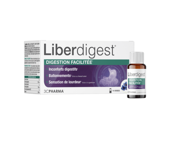 Liberdigest erleichterte Verdauung 3C Pharma - Packung mit 14 Einzeldosen zu 10 ml