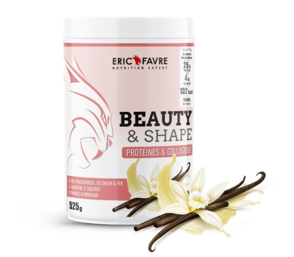 Beauty&shape Proteine und Kollagen Vanillegeschmack Eric Favre - 525g Dose - image 1