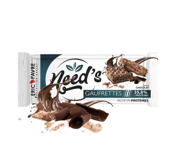Need's Waffeln 35,8% Protein Schokoladengeschmack Eric Favre - Beutel mit 41,9 g (2 Waffeln)