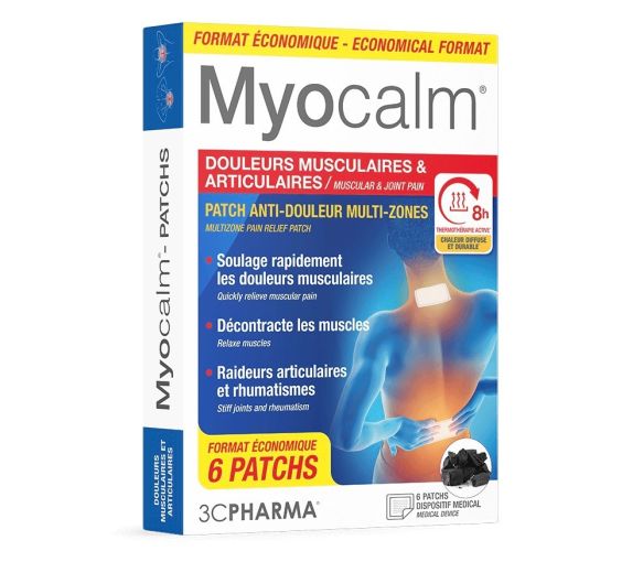 Myocalm Schmerzpflaster für mehrere Zonen 3C Pharma - Packung mit 6 Pflastern