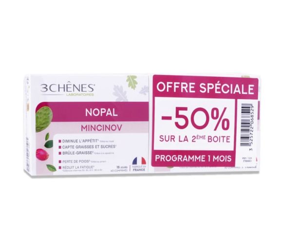 Nopal Mincinov 3 Eichen - Sonderangebot 2 Schachteln mit 60 Tabletten