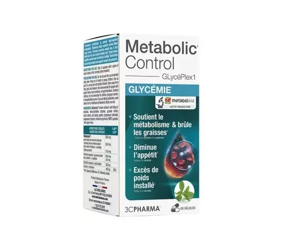 Metabolische Kontrolle Blutzucker 3C Pharma - Dose mit 60 Kapseln