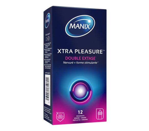 XTRA Pleasure Doppelte Ekstase Manix - Schachtel mit 12 Kondomen - image 1