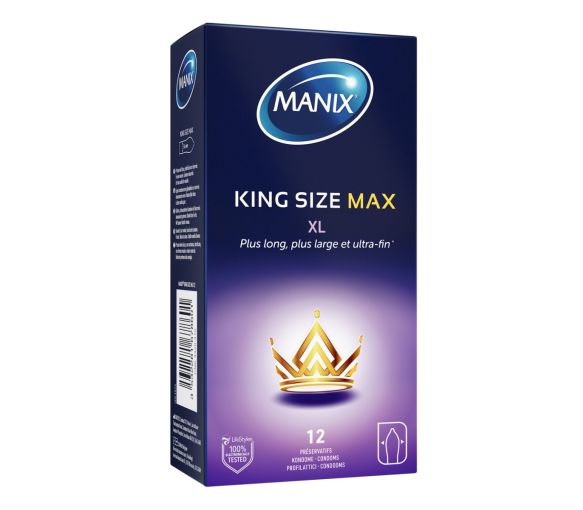 King Size Max XL Manix Kondome - Schachtel mit 12 Kondomen - image 1