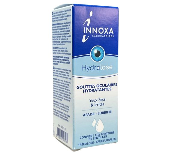 Hydralose Augentropfen feuchtigkeitsspendend für trockene und gereizte Augen Innoxa - Flasche mit 10 ml - image 1
