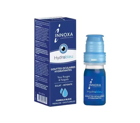 Feuchtigkeitstropfen für rote und müde Augen, blaue Formel Innoxa - Flasche mit 10 ml - image 1