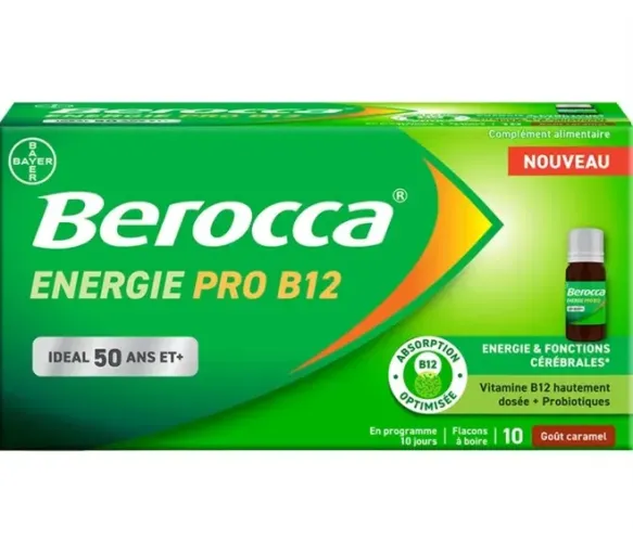 Berocca Energie Pro B12 Bayer - Packung mit 10 Fläschchen