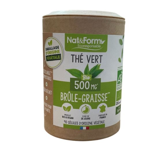 Ecoresponsabler grüner Tee Nat&Form - Dose mit 60 Kapseln