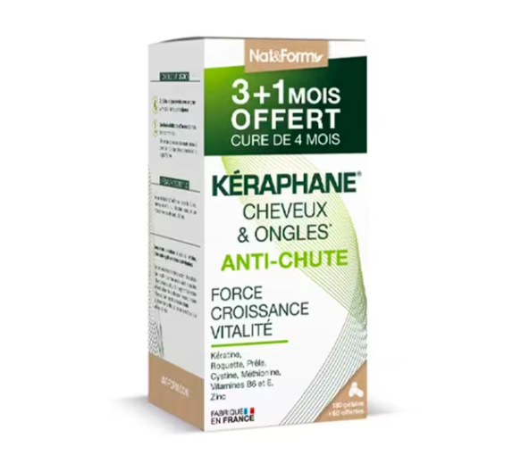 Kéraphane Haare und Nägel Nat & Form - 180 Kapseln + 1 Monat geschenkt - image 1