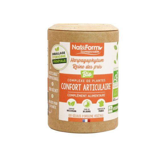 Gelenkkomfort Harpagophytum/Wiesen-Königin bio Nat&Form - Packung mit 120 pflanzlichen Kapseln - image 1