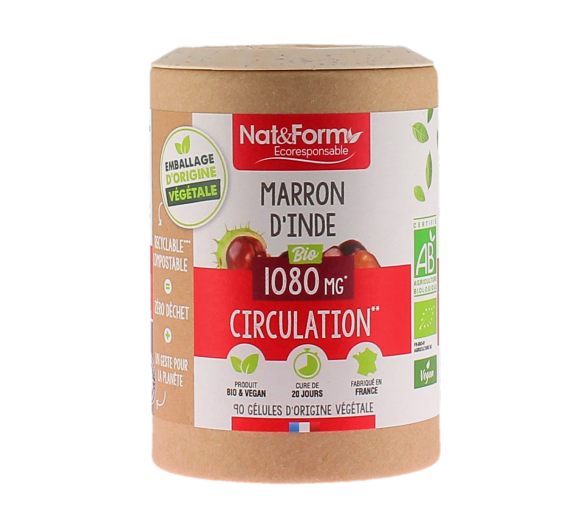 Bio-Edelkastanie Circulation Nat&Form - Dose von 90 Kapseln - image 1