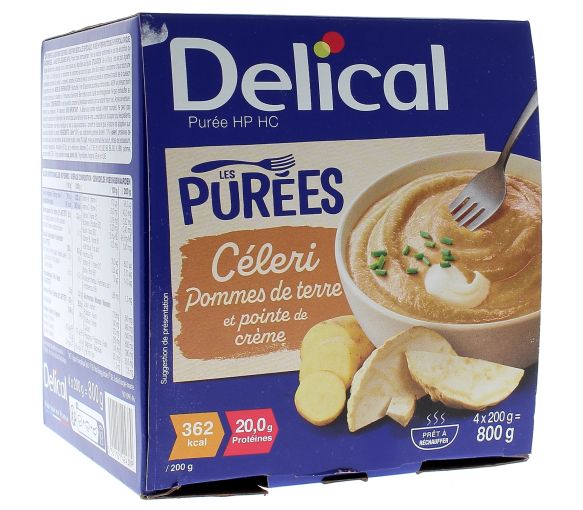 Delical Püree HP/HC Sellerie Kartoffeln und einen Hauch von Sahne - 4 Schalen à 200ml - image 1
