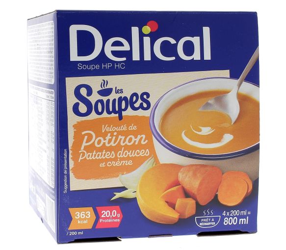 Delical Suppe HP/HC Kürbis-Süßkartoffel-Crème - 4 Schalen à 200ml - image 1
