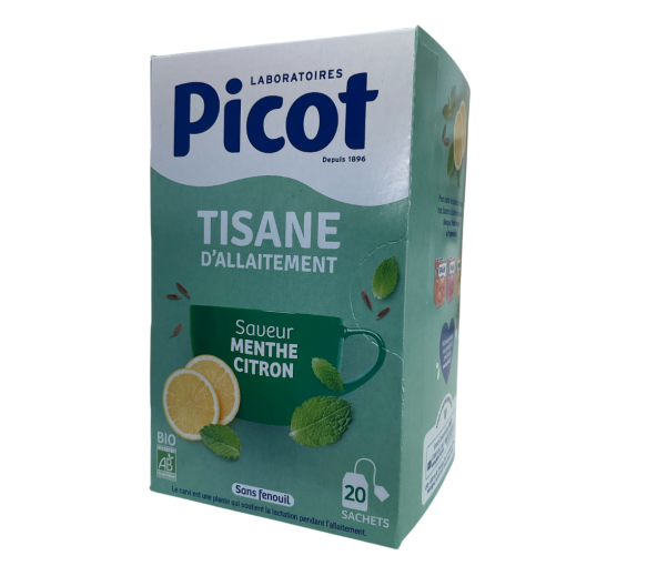 Stilltee mit Minze-Zitronen-Geschmack von Picot - 20 Beutel pro Packung