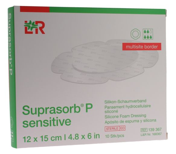Suprasorb P sensitive multisite Lohmann & Rauscher - 10 Einheiten von 12x15 cm