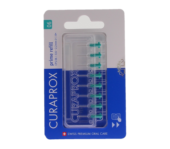 Prime Nachfüllpack für Interdentalbürsten Größe 06 Curaprox - Schachtel mit 8 Nachfüllungen - image 1