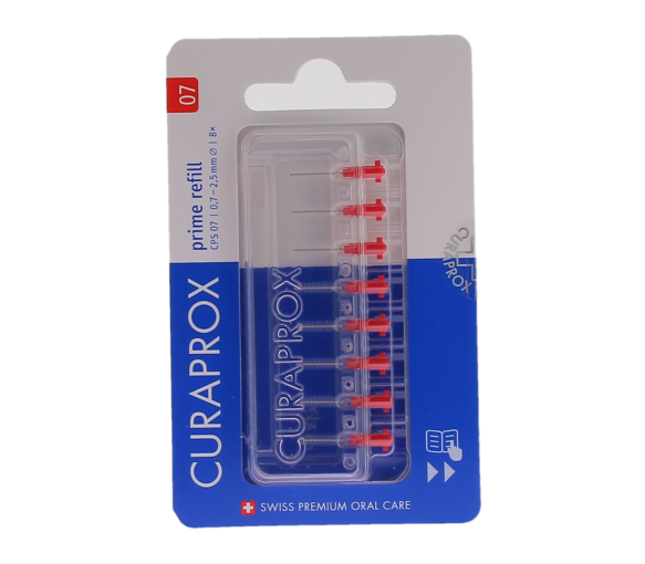 Prime Nachfüllpack für Interdentalbürsten Größe 07 Curaprox - Packung mit 8 Nachfüllungen - image 1