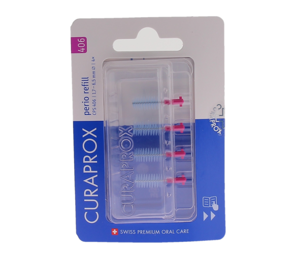 Interdentalbürsten Perio Nachfüllpack Größe 406 Curaprox - Packung mit 4 Nachfüllungen - image 1