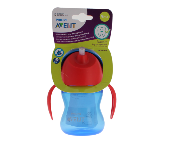 Avent Becher mit Strohhalm blau 9 Monate und älter Philips - Becher mit 200ml - image 1