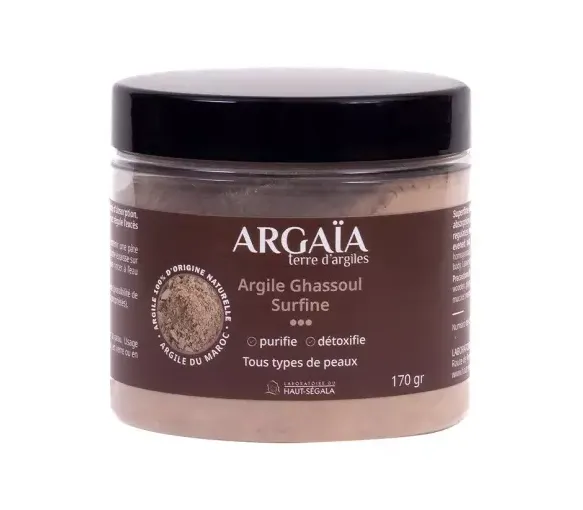 Argaïa Ghassoul-Fein gemahlen Haut-Ségala - 170g Topf