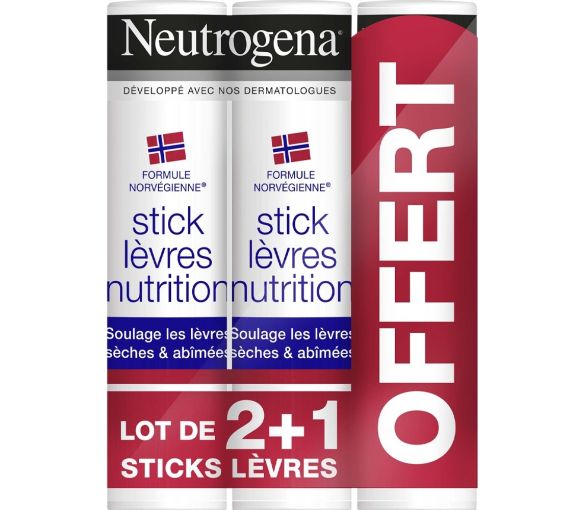 Neutrogena Lippenbalsam - 2 Sticks + 1 gratis