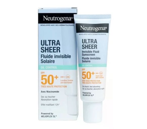 Ultra Sheer Unsichtbares Sonnenfluid Öl-Kontrolle SPF50+ Neutrogena - 50ml Tube