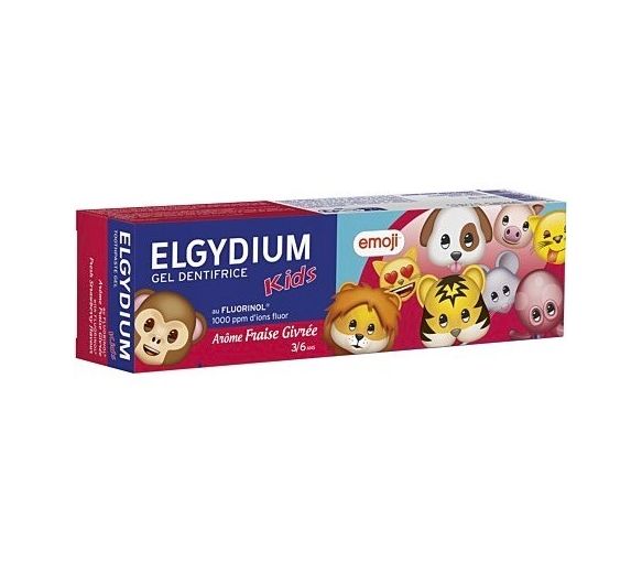 Zahnpasta für Kinder von 3-6 Jahren mit gefrorenem Erdbeeraroma Elgydium Kids - Tube mit 50 ml