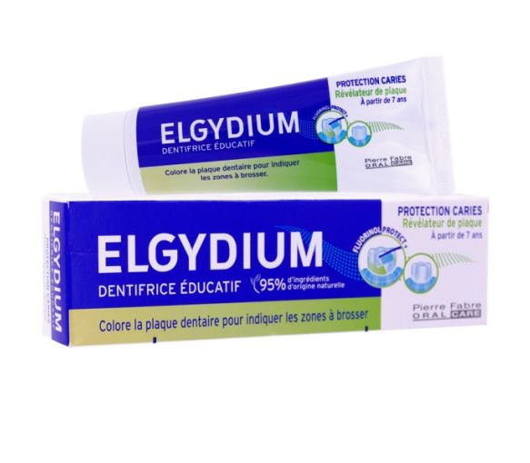 Elgydium Zahnpasta für Kariesprophylaxe mit Apfelgeschmack - 50ml Tube