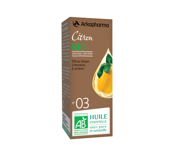 Ätherisches Öl Zitrone bio Nr. 03 Arkopharma - Flasche mit 10 ml