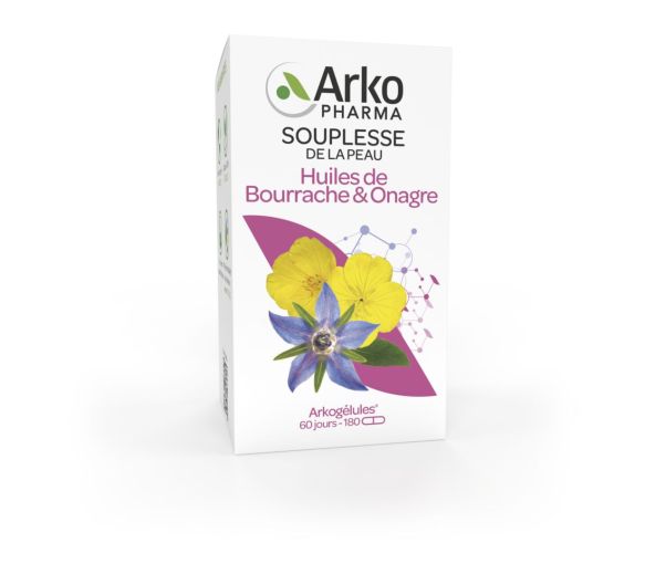 Arkogélules Nachtkerzen- und Borretschöl Arkopharma - Dose mit 180 Kapseln - image 1