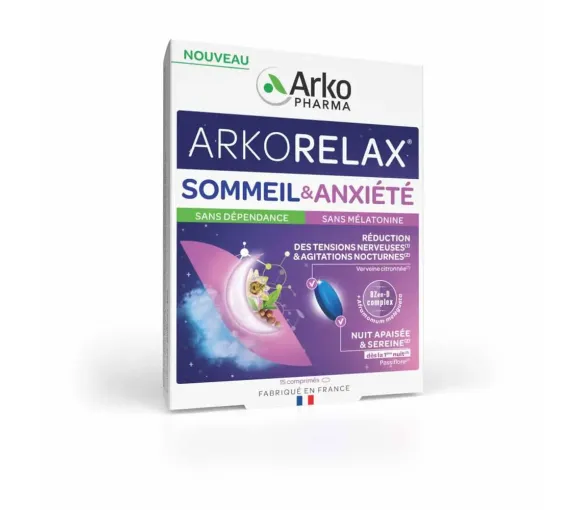 Arkorelax Schlaf & Angst Arkopharma - Packung mit 15 Tabletten - image 1