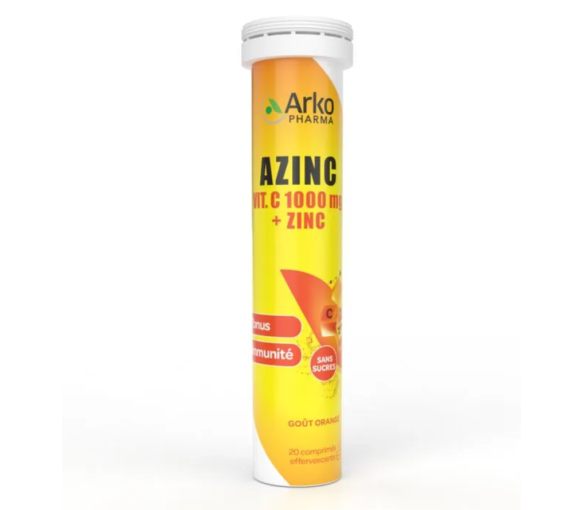 Azinc vit.c 1000mg + zinc Arkopharma - Tube mit 20 Tabletten