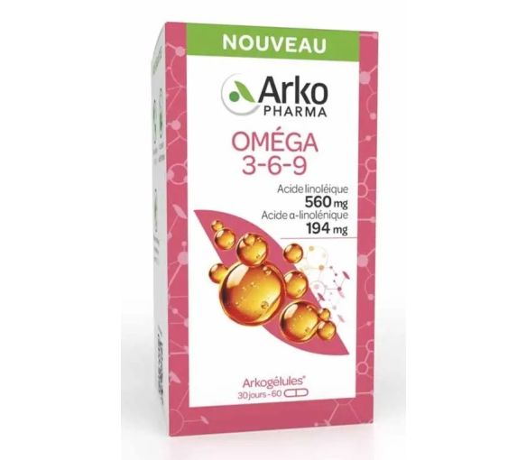 Arkogélules Omega 3-6-9 Arkopharma - Packung mit 60 Kapseln - image 1
