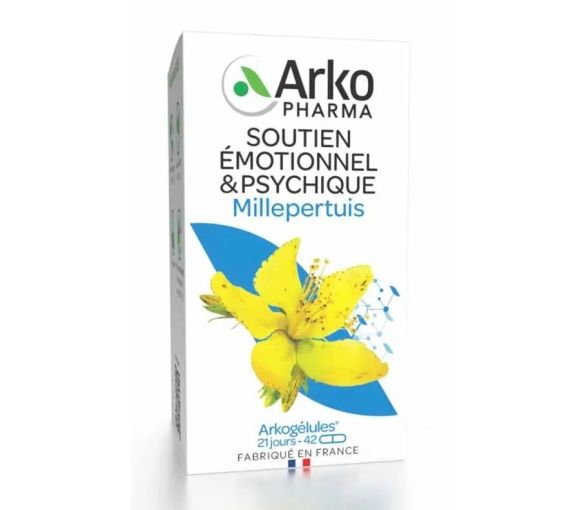 Arkogélules Emotionale und psychische Unterstützung Johanniskraut Arkopharma - Packung mit 42 Kapseln