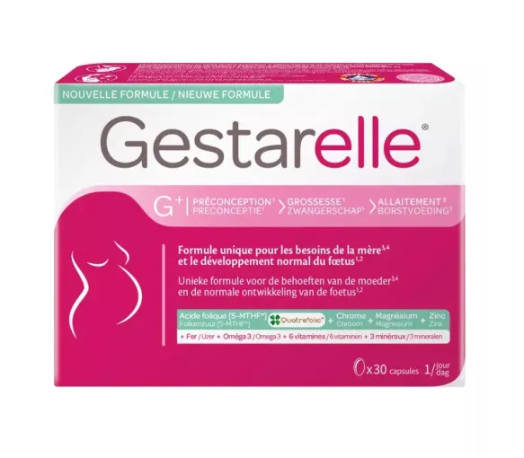 Gestarelle G+ Präkonzeption, Schwangerschaft & Stillzeit - Packung mit 30 Kapseln