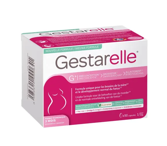 Gestarelle G+ Präkonzeption, Schwangerschaft und Stillzeit Biocodex - Packung mit 90 Kapseln - image 1
