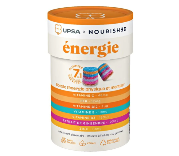 Energie Gummies 7in1 Upsa x Nourished - Packung mit 30 Gummies - image 1