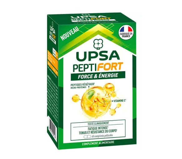 PeptiFort Kraft & Energie Upsa - Packung mit 60 Tabletten