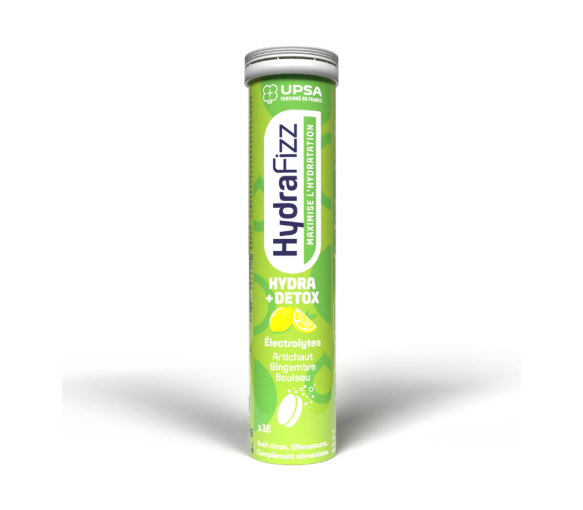 HydraFizz hydra+detox Geschmack Zitrone Upsa - Tube mit 16 Brausetabletten - image 1