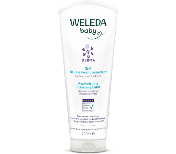 Weleda Baby Derma 3-in-1 rückfettende Waschcreme - 200ml Tube