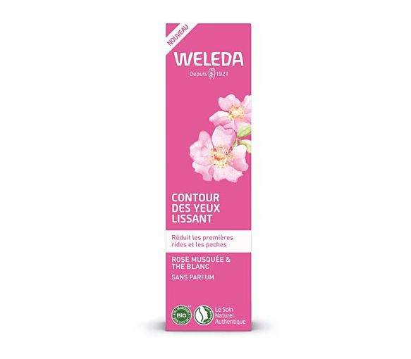 Augenfältchen glättende Wildrosen- und Weißtee-Creme von Weleda - 12 ml Tube