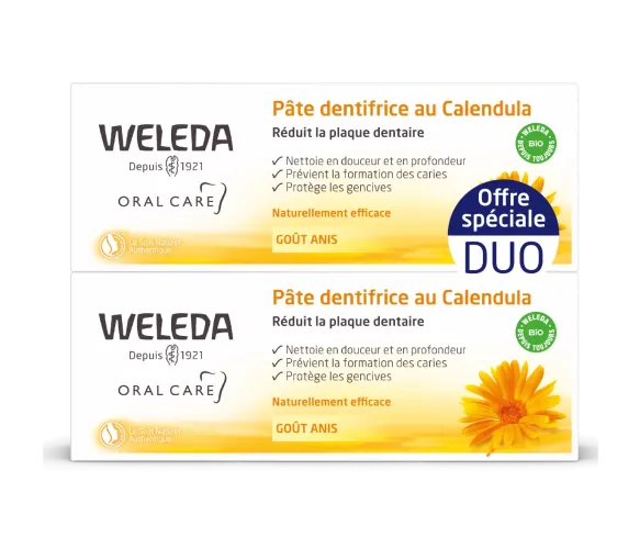 Zahnpasta mit Ringelblume Weleda - 2er-Pack mit 75 ml Tuben - image 1