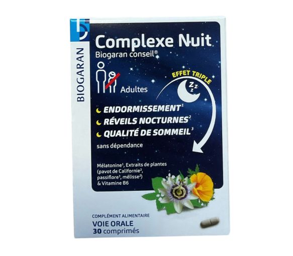 Komplexe Nacht Triple Effekt Biogaran - Packung mit 30 Tabletten - image 1