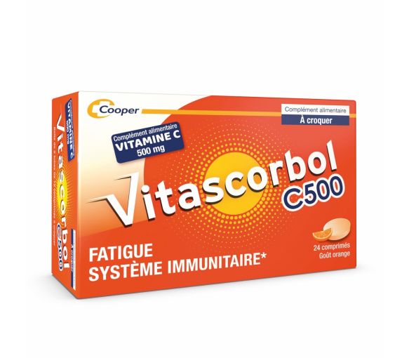 Vitascorbol Vitamin C ohne Zucker 500 mg - Packung mit 24 Tabletten - image 1