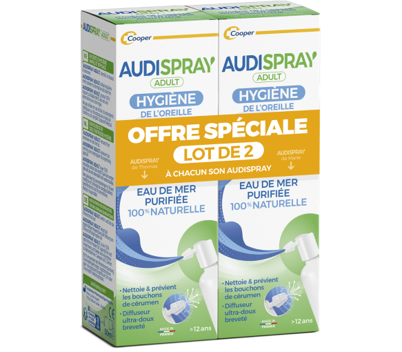 Audispray Erwachsene Ohrenhygiene - 2er-Pack Ohrensprays à 50 ml - image 1