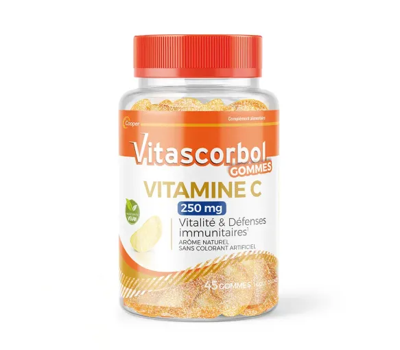 Vitamin C 250mg Gummis Orangegeschmack Vitascorbol - 45 Gummis pro Dose - image 1